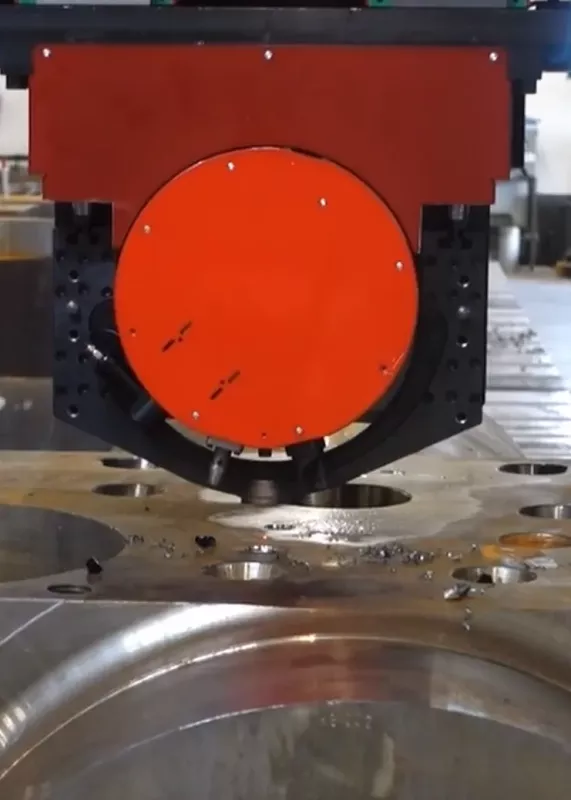 Głowica pomiarowa twardościomierza Brinella AFFRI Easy Portal 3000 wykonująca odcisk