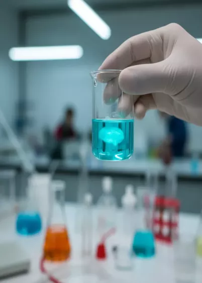 Próbka w&nbsp;roztworze w&nbsp;laboratorium – przygotowanie do analizy TXRF