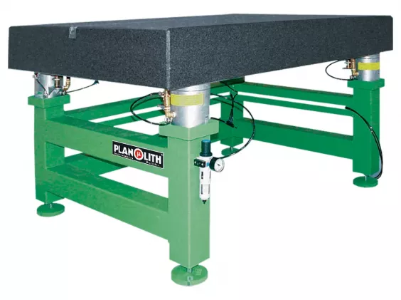 Pneumatyczna podstawa z&nbsp;izolacją drgań do płyty granitowej pomiarowej PLANOLITH