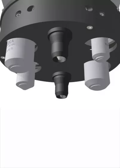 Zmotoryzowany rewolwer z&nbsp;obiektywami i&nbsp;wgłębnikiem – mikrotwardościomierz Vickersa VMHT UHL