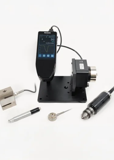 Zestaw pomiarowy Mecmesin: ręczny czujnik siły VFG oraz akcesoria i&nbsp;przetworniki