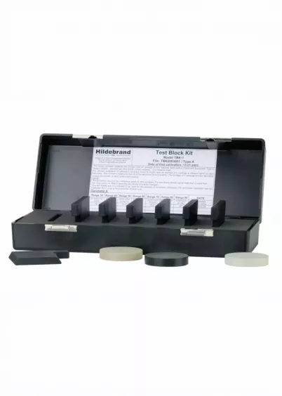 Zestaw wzorców Shore A (test blocks) do weryfikacji i&nbsp;kalibracji twardościomierza