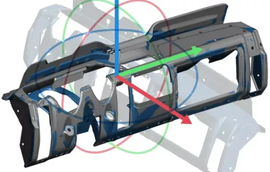 Wyrównanie danych skanowania 3D do CAD w&nbsp;VXinspect (align)
