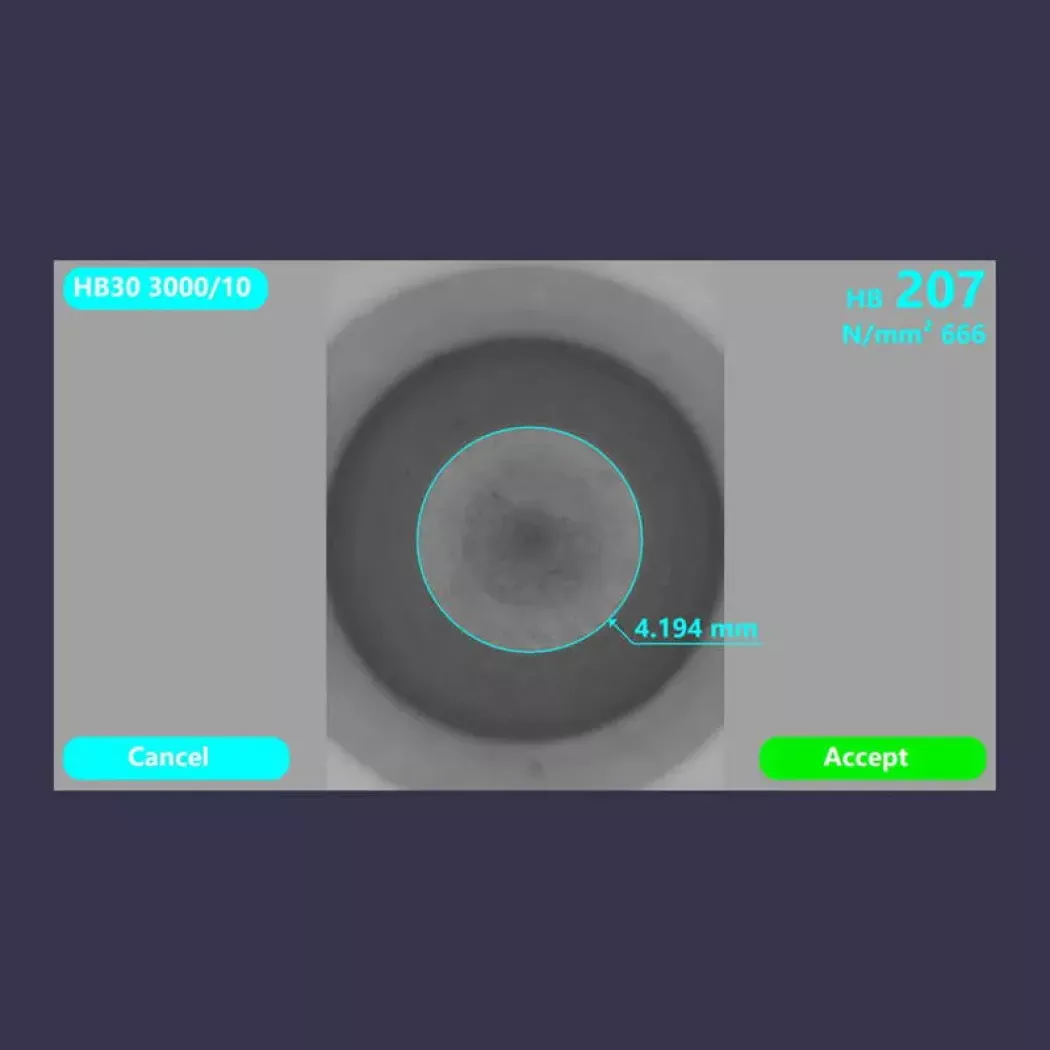 Ernst e-Brio WL – aplikacja do analizy odcisku Brinella i&nbsp;wyznaczania twardości