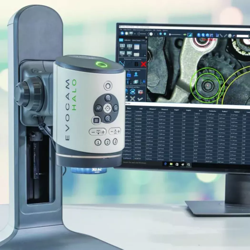 EVO Cam Halo – podgląd obrazu i&nbsp;pomiary w&nbsp;oprogramowaniu na ekranie