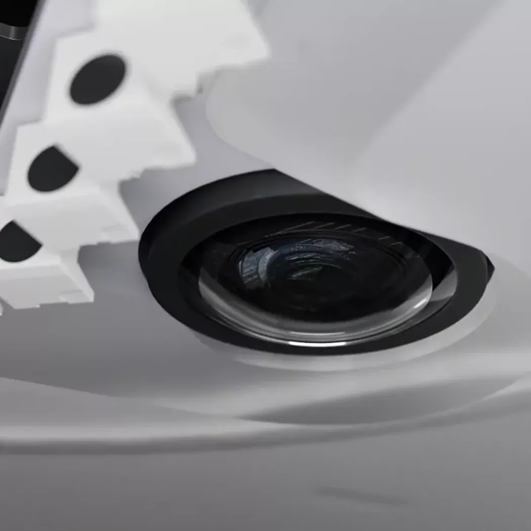 Zbliżenie kamery podglądowej (overview) w&nbsp;FISCHERSCOPE XDV do ustawiania próbki