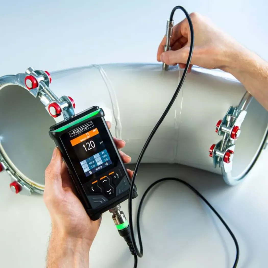 Miernik grubości powłok Deltascope DMP 10 Helmut Fischer do pomiarów powłok na stali i&nbsp;żelazie