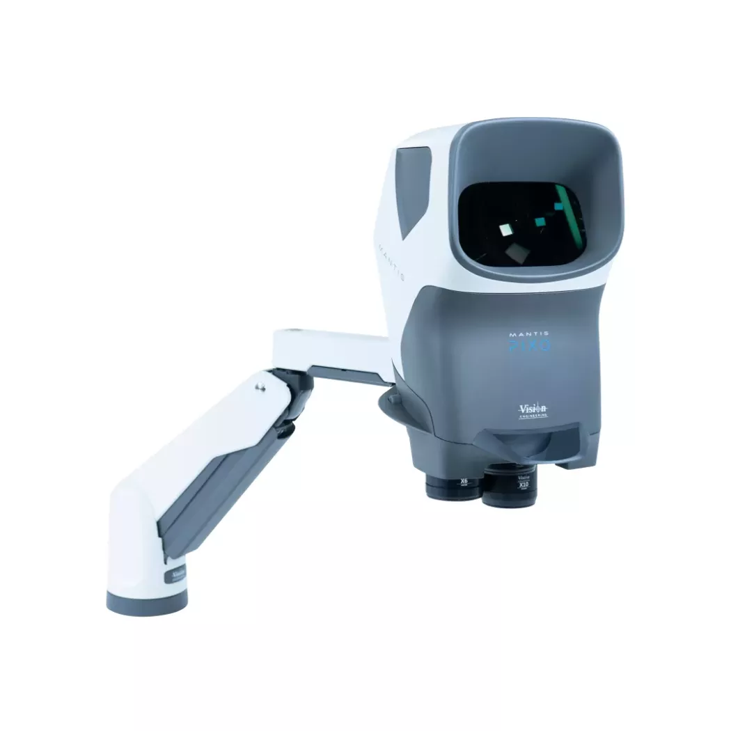 Mikroskop stereoskopowy Mantis PIXO na stanowisku VERSO, widok ukośny