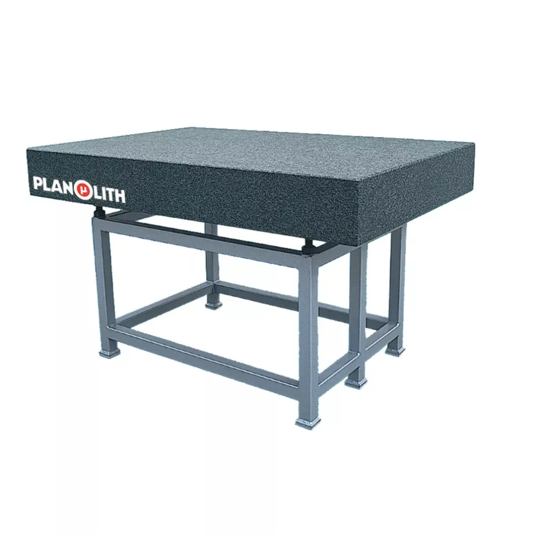   Płyta granitowa traserska PLANOLITH na stalowym stojaku – lappowana powierzchnia, klasy dokładności