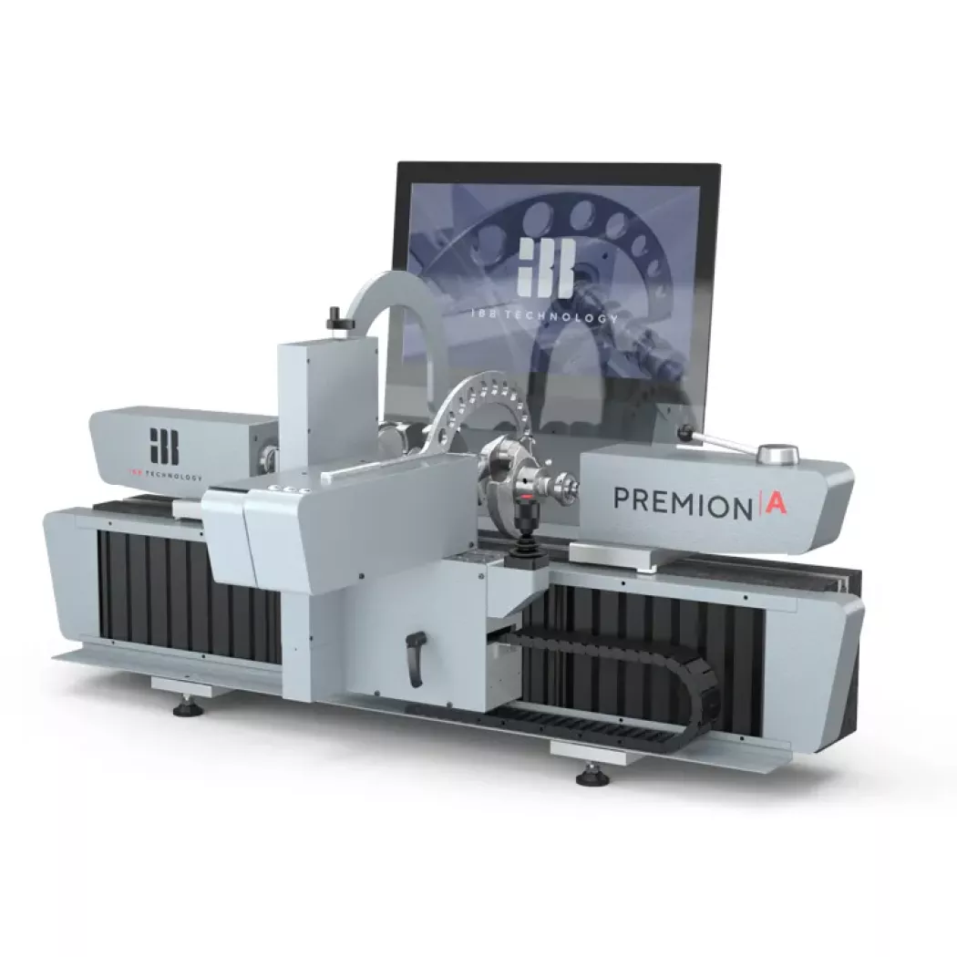 Wizualizacja 3D urządzenia Premion A do automatycznego pomiaru wałów i&nbsp;osi