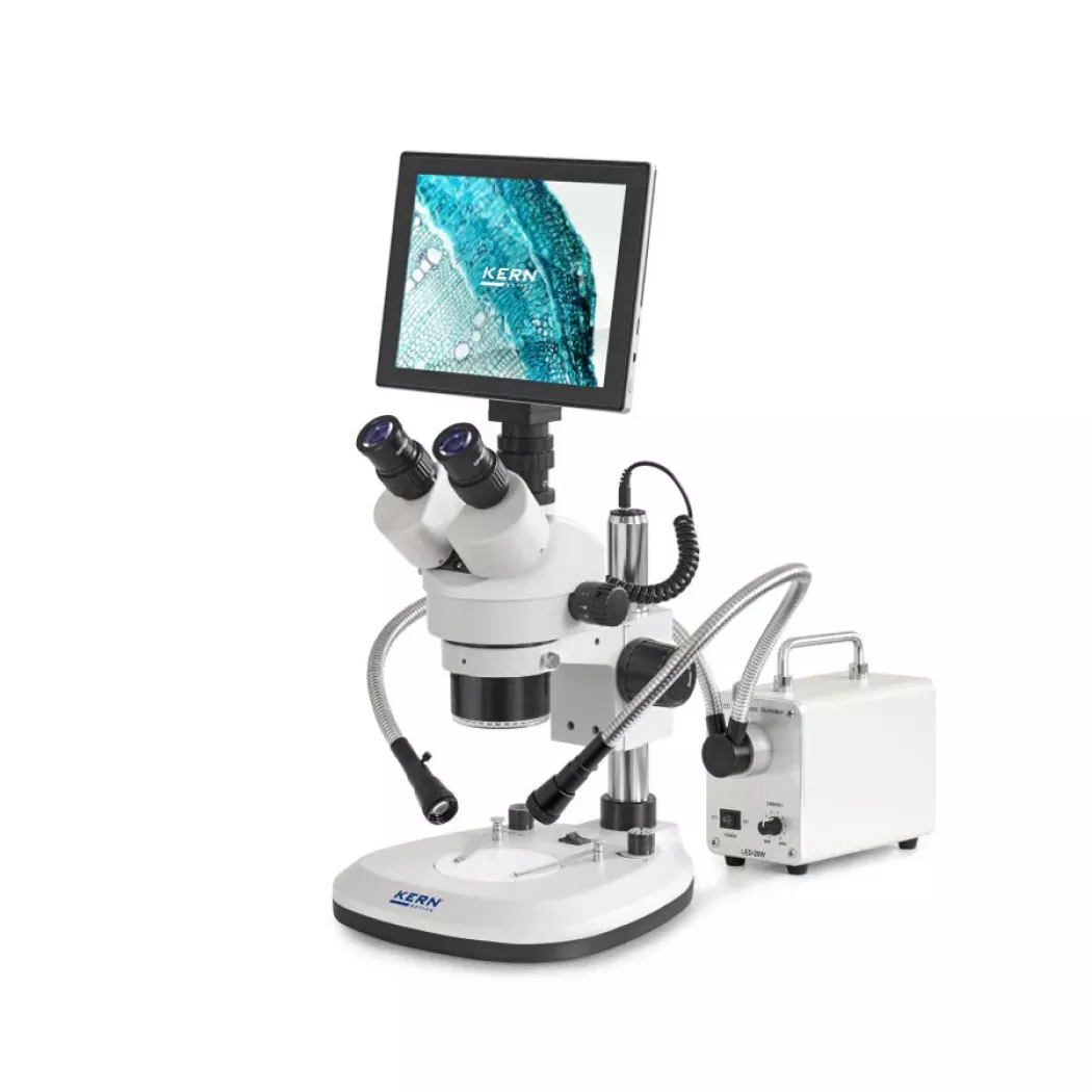 Tablet KERN z systemem Android i oprogramowaniem mikroskopowym – widok ekranu